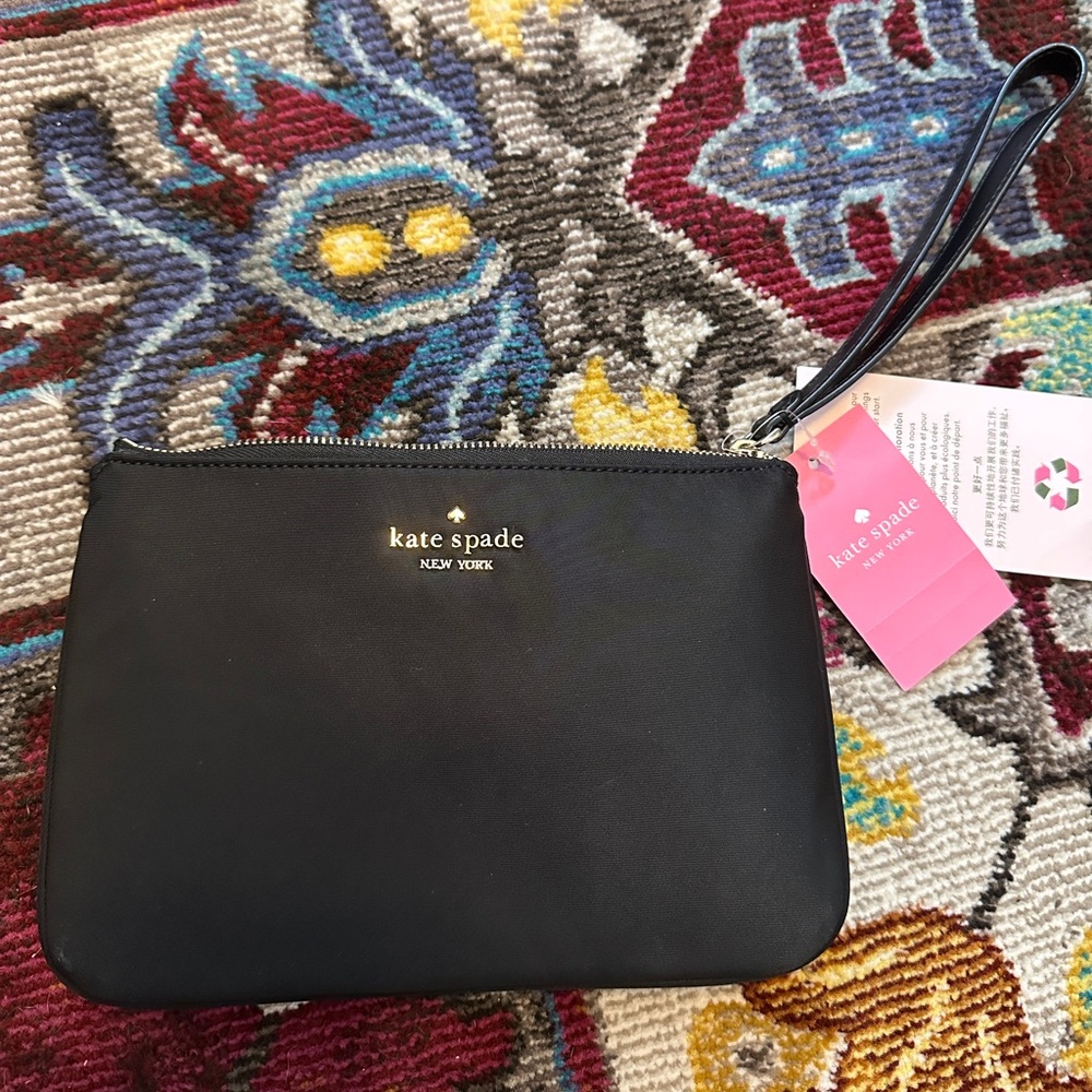 Kate Spade Black Wristlet, NWT